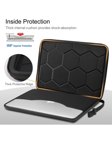 Funda Dura FINPAC para Laptop 13" MacBook Air/Pro Negra