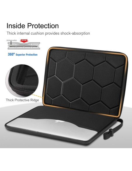 Funda Dura FINPAC para Laptop 13" MacBook Air/Pro Negra