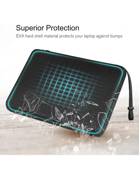 Funda Dura FINPAC para Laptop 13" MacBook Air/Pro Negra