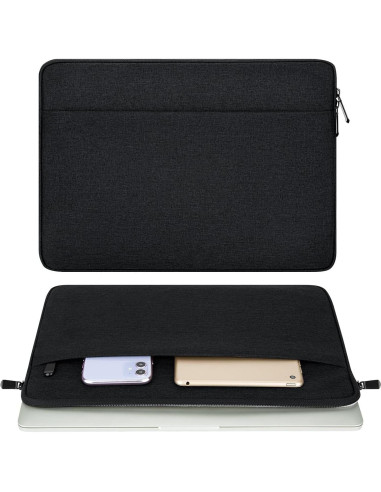 Funda Acolchada para Laptop 15.6" HEDUGO Negra con Bolsillo