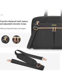 Bolsa para Laptop 15.6" Ferkurn Negra con Correa Desmontable 2