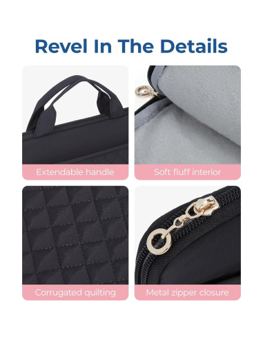 BAGSMART Funda Acolchada para Laptop 15.6" Negra