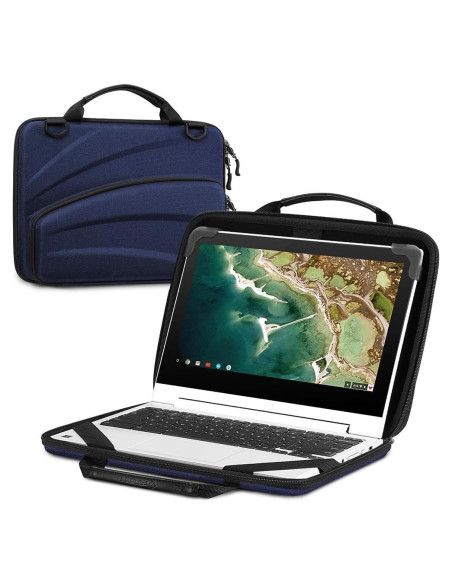 Funda para Chromebook Fintie 11-11.6" Azul Marino con Bandolera
