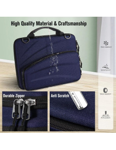 Funda para Chromebook Fintie 11-11.6" Azul Marino con Bandolera 2