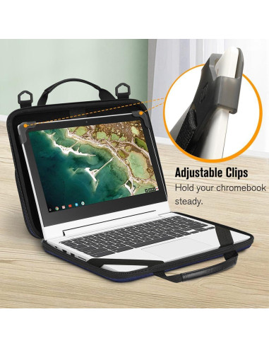Funda para Chromebook Fintie 11-11.6" Azul Marino con Bandolera
