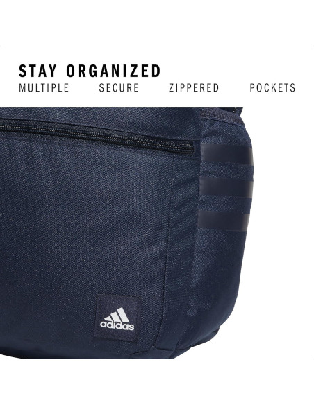 Mochila clásica 3-Stripes adidas unisex con funda para laptop