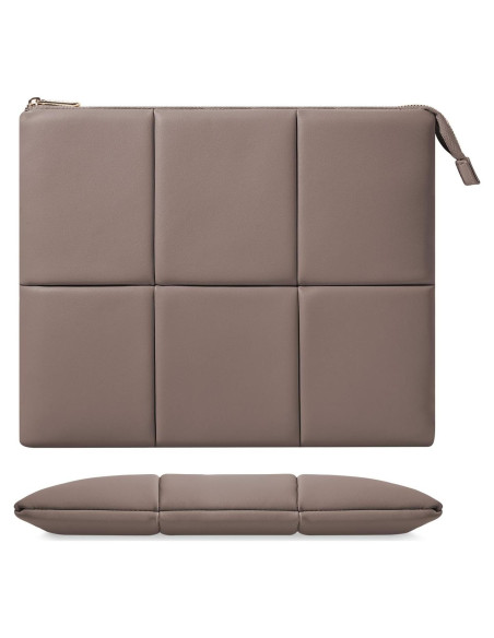 Funda Acolchada MoKo para Laptop 13.3-14" PU Café