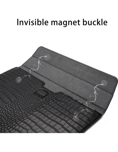 Funda para Laptop MOSISO 13.3" Cuero PU Negro Compatible MacBook