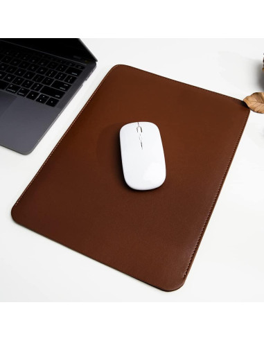 Funda de cuero premium NTYY para laptop 15" marrón oscuro