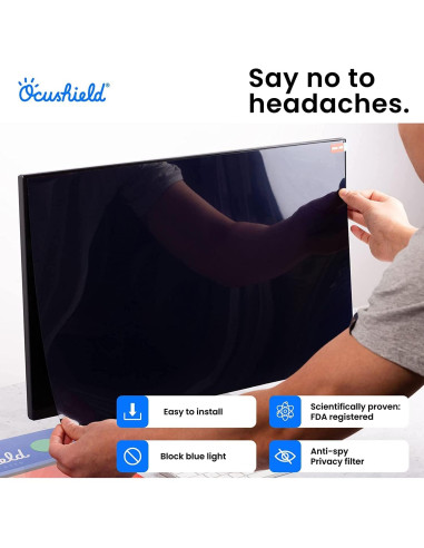 Protector de Pantalla Ocushield 15.4" Anti Luz Azul y Privacidad