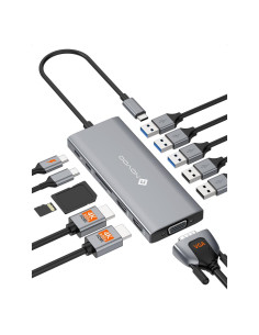 Estación de Acoplamiento NOVOO 12 en 1 USB-C Doble Monitor
