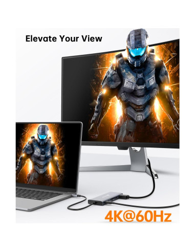 Estación de Acoplamiento NOVOO 12 en 1 USB-C Doble Monitor