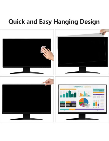 Filtro de Privacidad Pozlle 21-22" Antirreflejo y Luz Azul