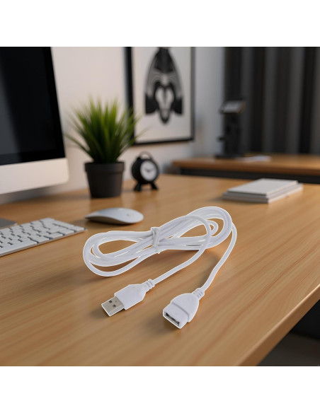 Cable de Extensión USB 2.0 Tustao 1.52m Tipo A Macho a Hembra
