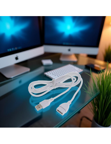 Cable de Extensión USB 2.0 Tustao 1.52m Tipo A Macho a Hembra