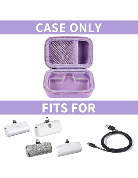Funda de Cargador Portátil Casmilee para iWALK y Más - Púrpura