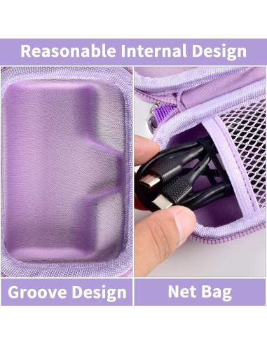 Funda de Cargador Portátil Casmilee para iWALK y Más - Púrpura