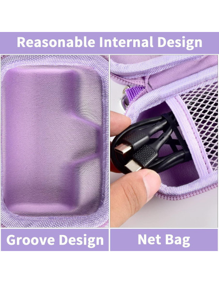 Funda de Cargador Portátil Casmilee para iWALK y Más - Púrpura