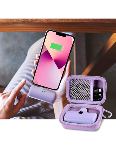 Funda de Cargador Portátil Casmilee para iWALK y Más - Púrpura