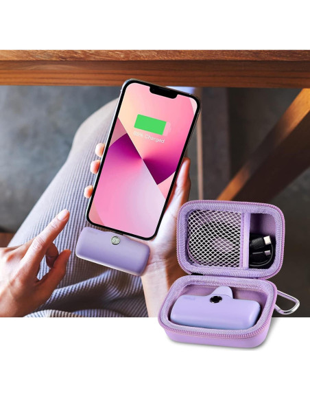 Funda de Cargador Portátil Casmilee para iWALK y Más - Púrpura