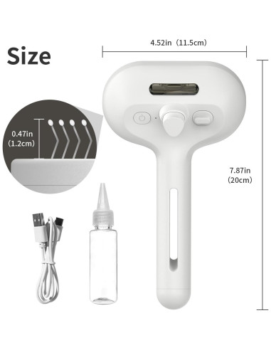 Cepillo Autolimpiante para Mascotas Herokitty con Vapor 3 en 1