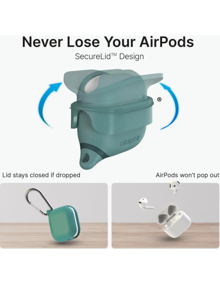 Funda Impermeable Catalyst para AirPods 4 - Verde, Resistente a Caídas