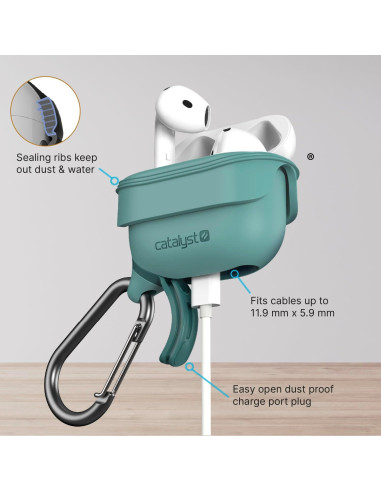 Funda Impermeable Catalyst para AirPods 4 - Verde, Resistente a Caídas