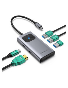 Adaptador Hub USB-C a HDMI 4K GiGimundo 5-en-1 Carga Rápida