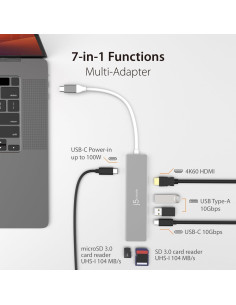 Adaptador HDMI 4K y USB 3.2 j5create JCD390 - Plug and Play 2