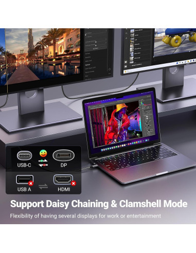 UGREEN Cable USB C a DisplayPort 1.4 8K 2.0m Alta Velocidad