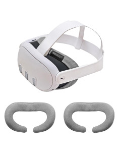 Cubierta VR para Meta Quest 3 - Algodón Lavable Gris Oscuro 2 Piezas