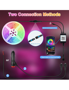 Luces LED RGB 6m Destlife para RV, impermeables y control remoto 2