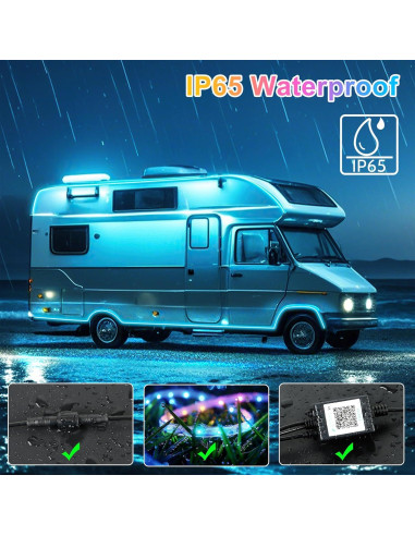 Luces LED RGB 6m Destlife para RV, impermeables y control remoto
