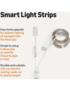 Tira de Luz LED Inteligente Amazon Basics 5m RGB Blanco Ajustable 2