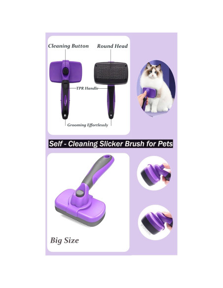 Juego de Aseo para Perros Popsica - 7 Piezas con Guantes y Cepillos