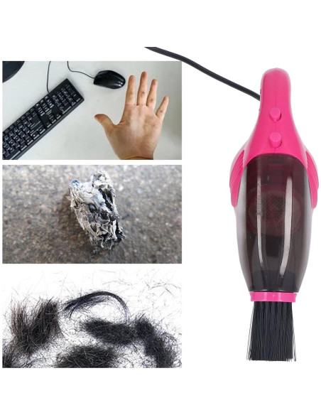 Aspiradora de Teclado HEEPDD Rosa Mini USB Portátil 109g