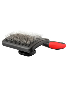 Cepillo Autolimpiante Jeffers Mediano para Perros y Gatos - Negro y Rojo