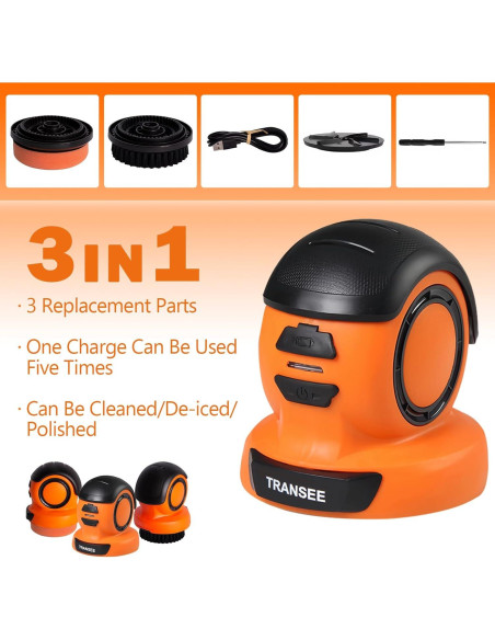 Raspador de Hielo Eléctrico TRANSEE 2200 mAh 3 en 1