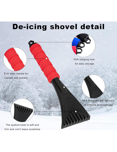 Raspador de Hielo para Parabrisas Ohleats 30.48 cm Rojo