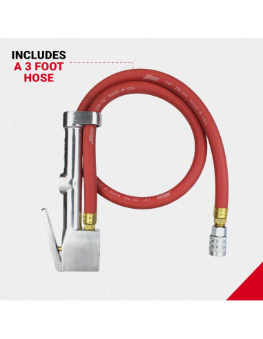Inflador de Neumáticos Analógico Milton 502 con Manómetro 10-160 PSI