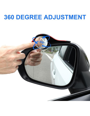 Espejo de Punto Ciego LivTee 2-en-1 con Protector de Lluvia