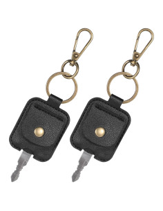 Cubiertas de Llave de Coche FdcLixuvol 2PCS Cuero Vintage