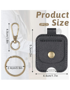 Cubiertas de Llave de Coche FdcLixuvol 2PCS Cuero Vintage 2