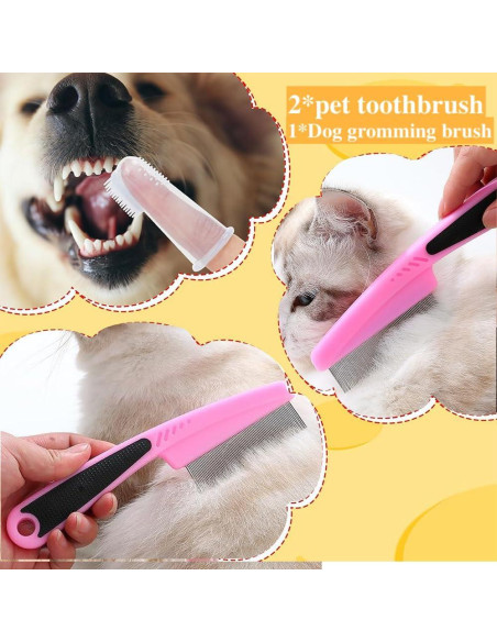 Juego de Aseo para Mascotas 7 Piezas Qubccum - Rosa