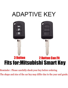 Funda de Llave HIBEYO para Mitsubishi 2016-2021 - Negro 2