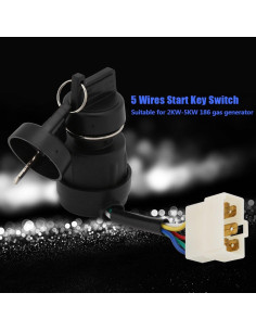 Interruptor de Encendido Universal Tiiyee 5 Cables 2-5KW 2