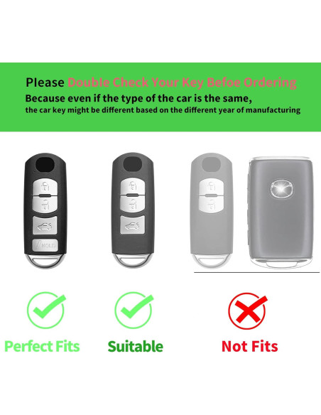 Cubierta de Llave Mazda 3 6 8 Miata CX-3 TPU 360 Grados