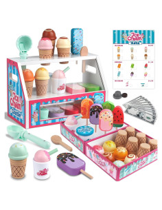 Conjunto de Juguetes de Helado de Madera Plunack 3-7 Años