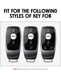 Funda de Llave Silicona Mercedes-Benz 2 Pcs Fibra Carbono 2