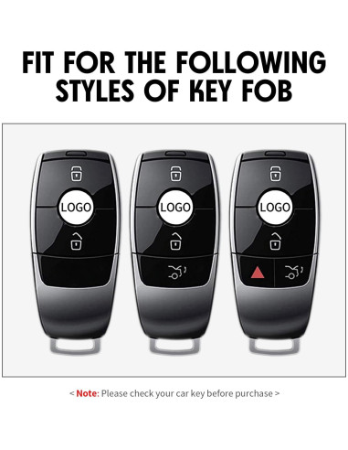 Funda de Llave Silicona Mercedes-Benz 2 Pcs Fibra Carbono